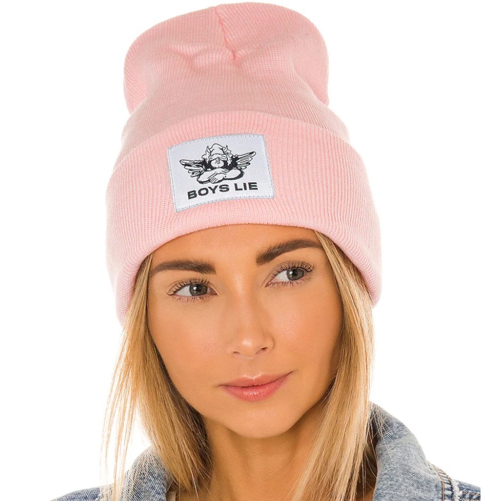 Boys Lie Pink Beanie